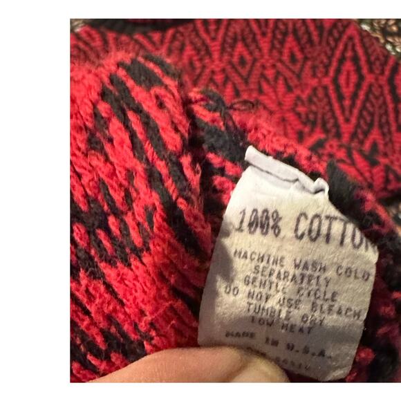 Vintage Delia Mckain Nordic Cotton Turtleneck Sweater Size M Padded Shoulders - Picture 7 of 7